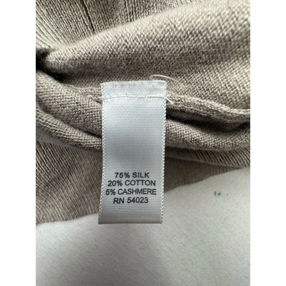 Banana Republic Beige Silk Cashmere Blend V Neck Pullover Sweater Men Size Large